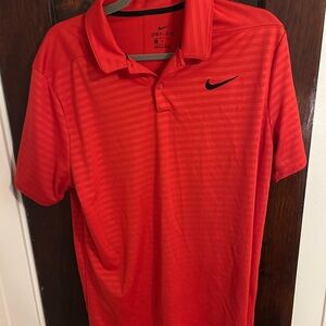 Nike Men's Vibrant Red Polo Shirt